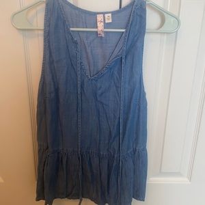 Francesca’s Peplum Jean Top size M